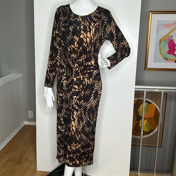 satin dresses midi Margaret Satin Midi Dress in Navy